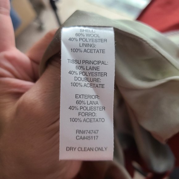 Bob Timberlake Size M Wool Rust Colored Double Breasted Pea Coat - Picture 15 of 16